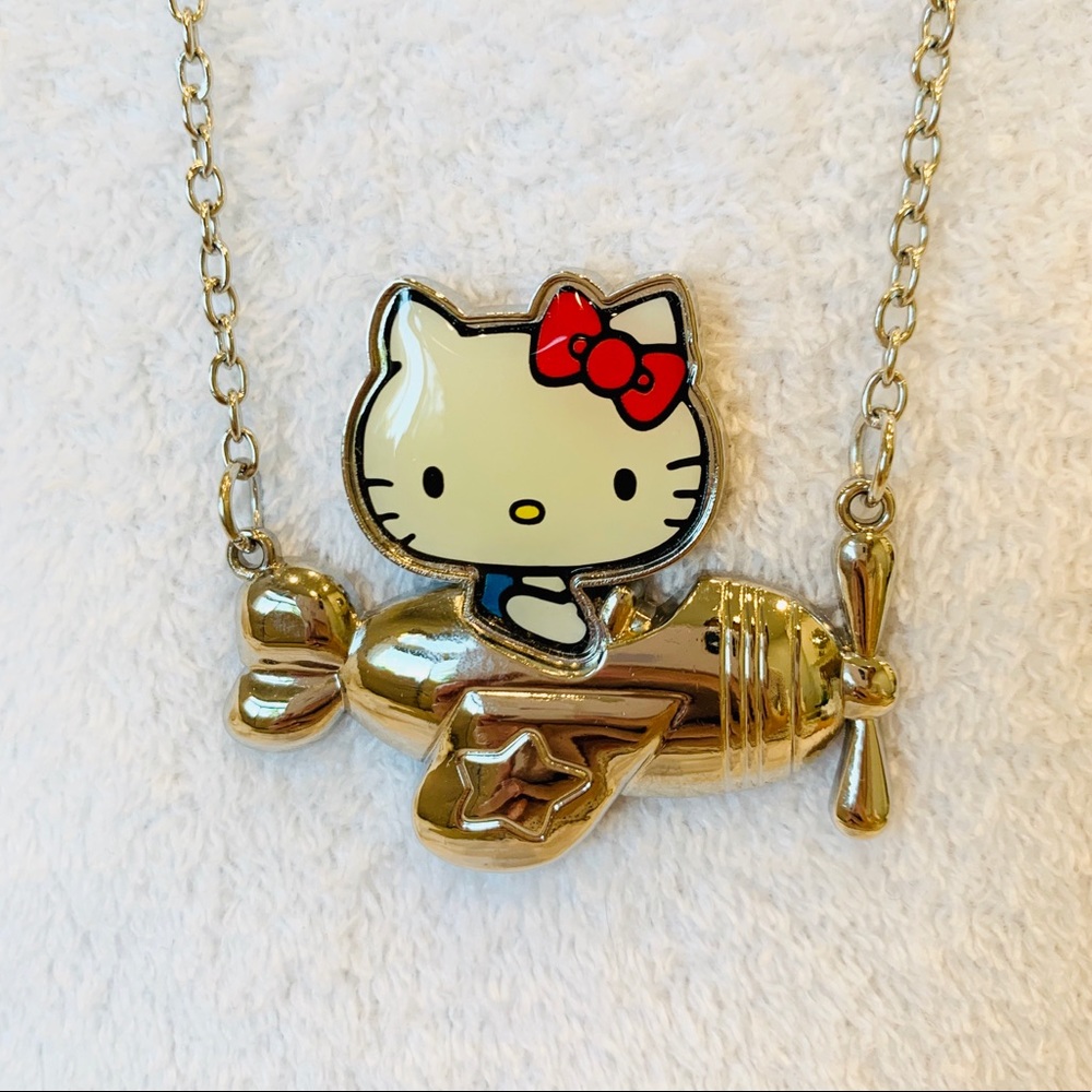 Hello Kitty Airplane Necklace